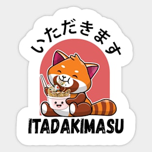 kawaii red panda Sticker